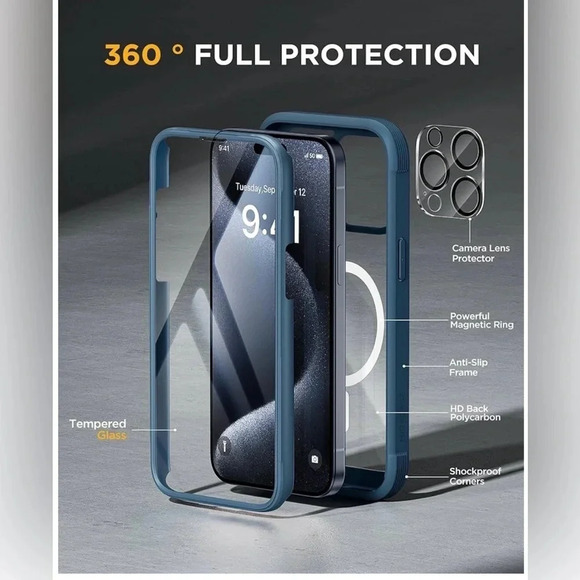 Miracase Magnetic for iPhone 15 Pro Max Case 6.7'' (Compatible with MagSafe) - Picture 5 of 10